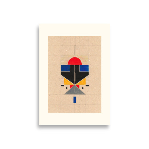 Color Block Totem Poster – art print by Lisa Ketty