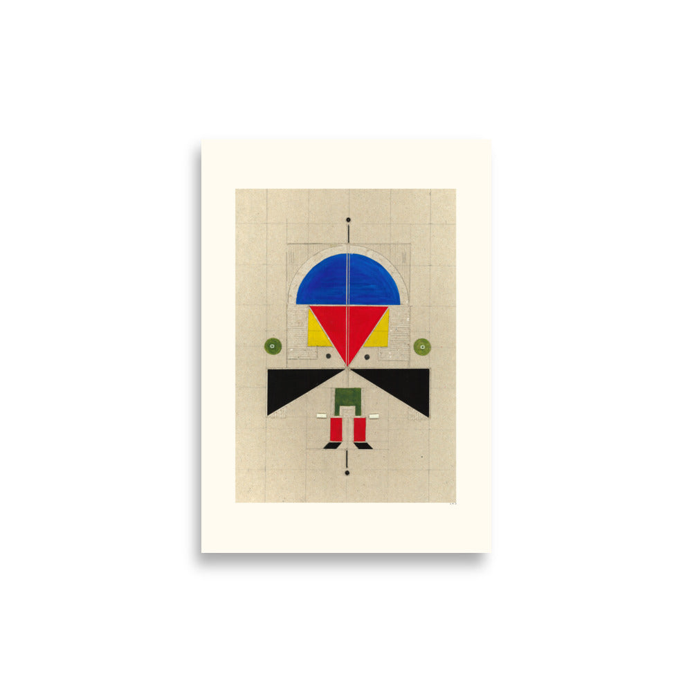 Man With Mustache Poster – art print by Lisa Ketty