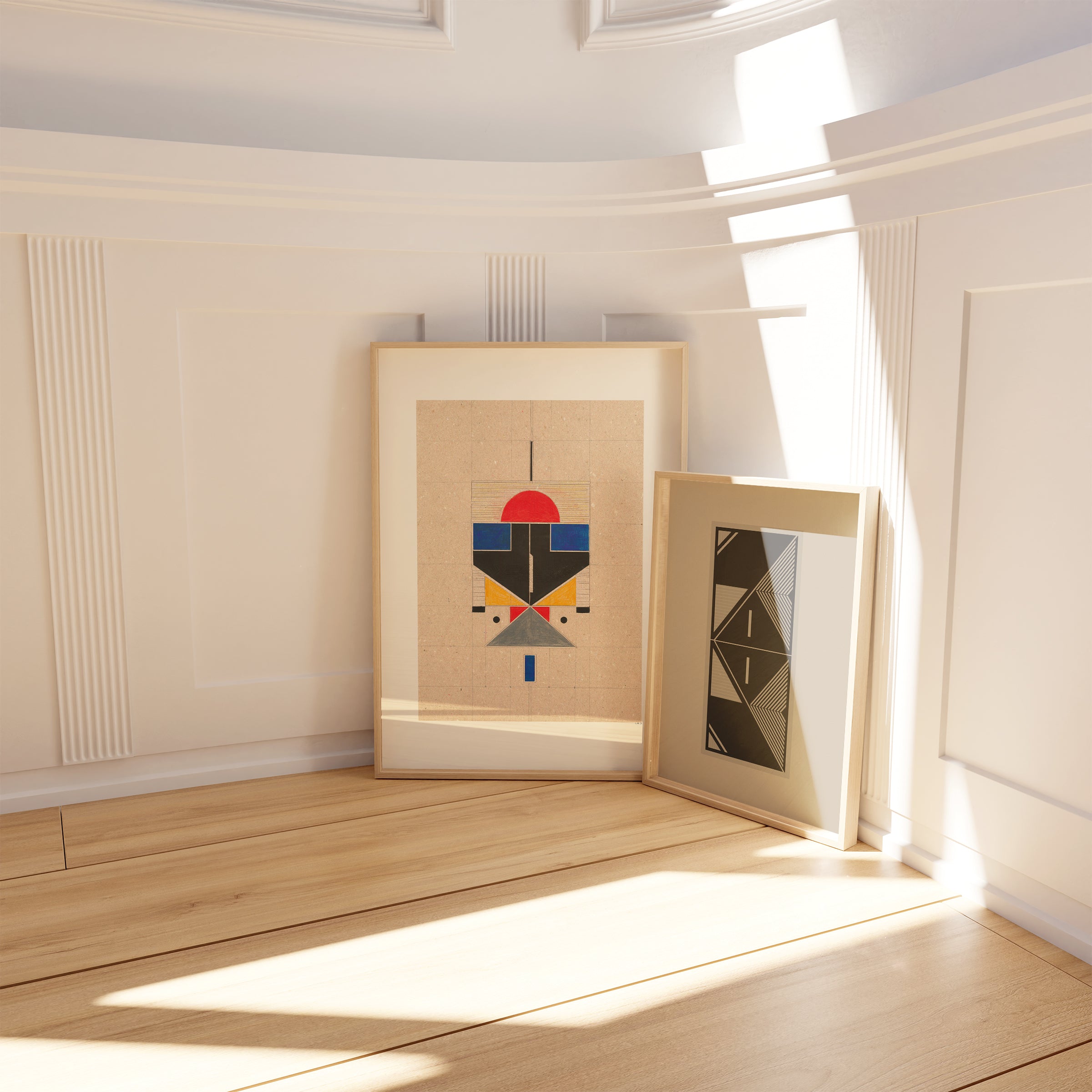 Color Block Totem Poster - living room mockup