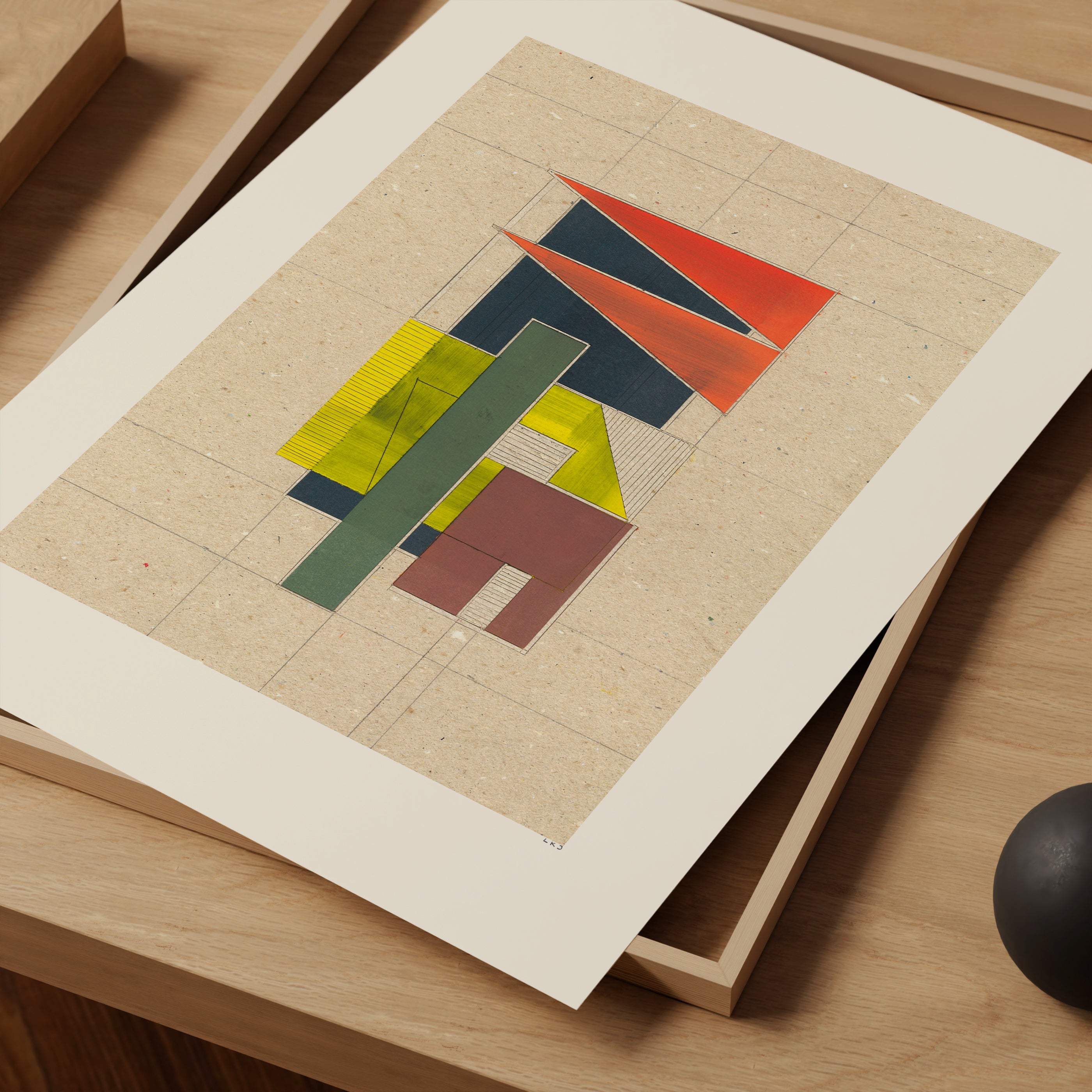 Architectural Building Poster - framed mockup