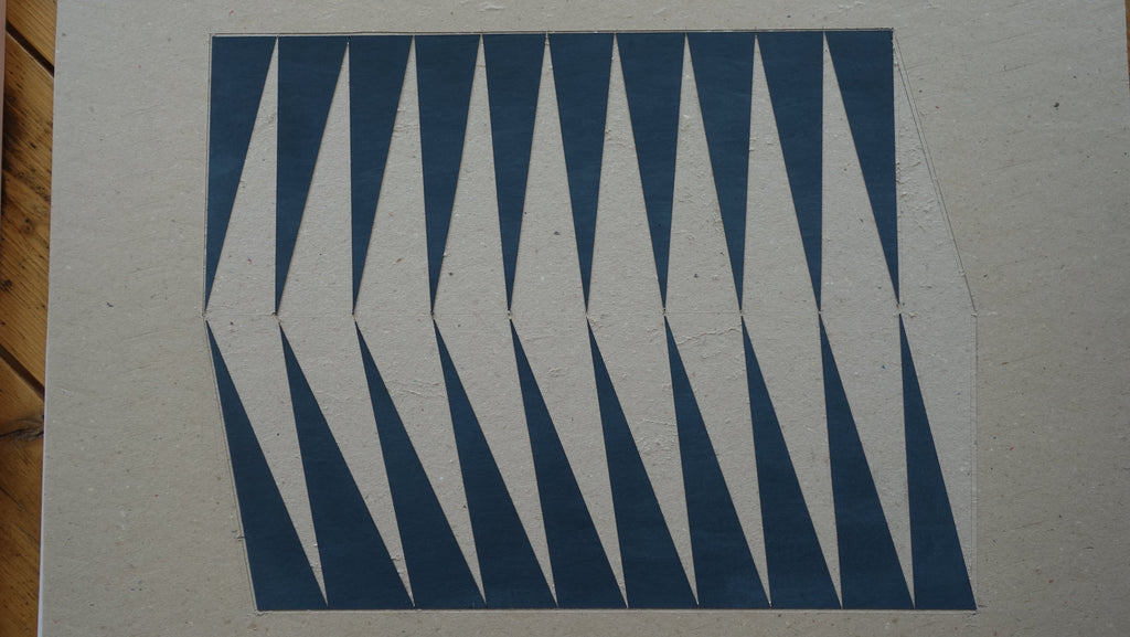Fishbone cardboard original artwork by Lisa Ketty