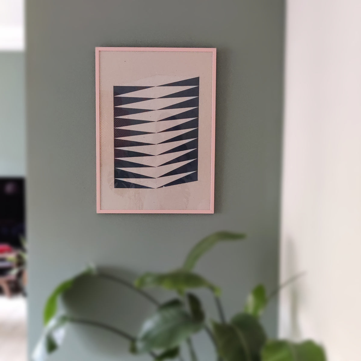 Fishbone cardboard artwork