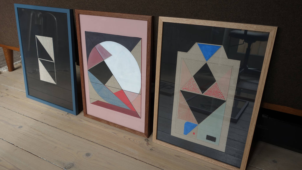Original geometric relief sculpture 30x40cm by Lisa Ketty