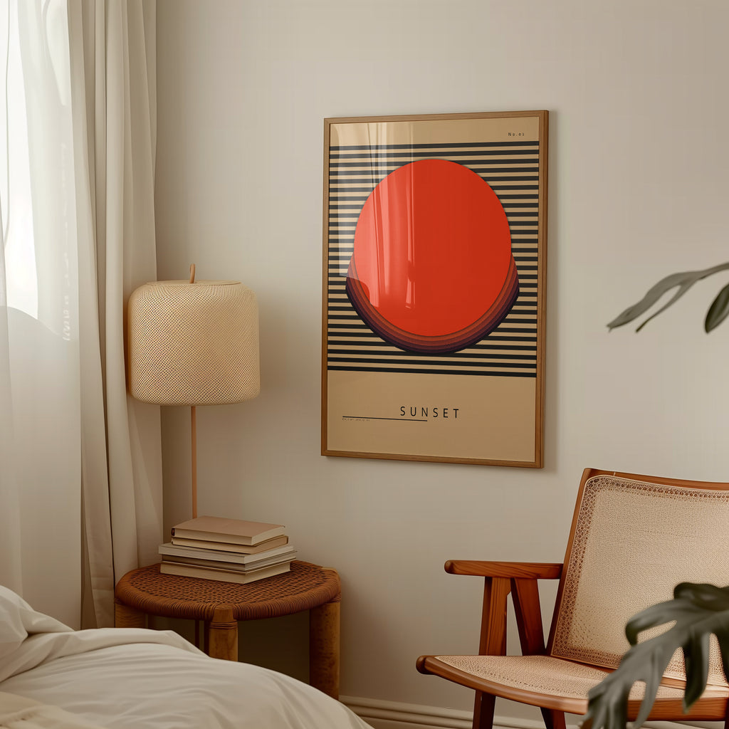 Sunset Abstract Art Poster