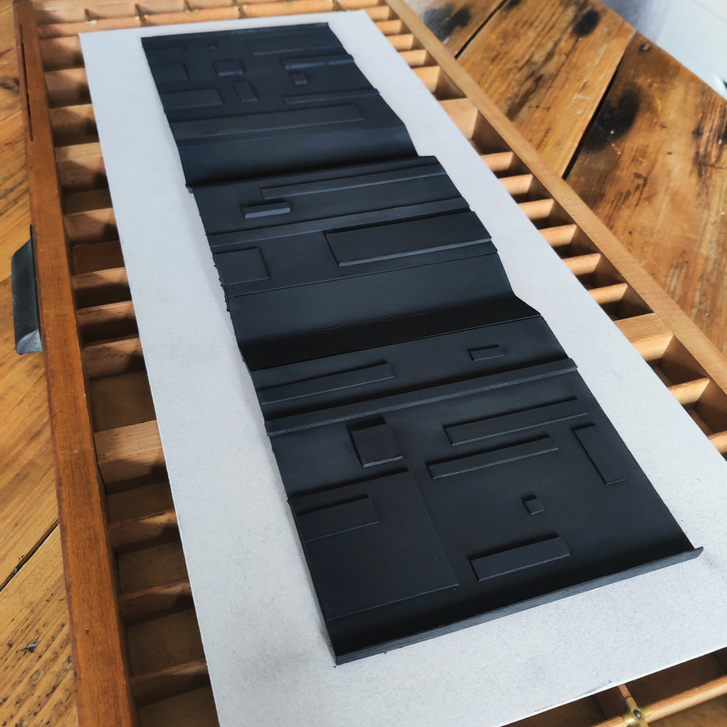 Relief in Black – Original Cardboard Relief Art