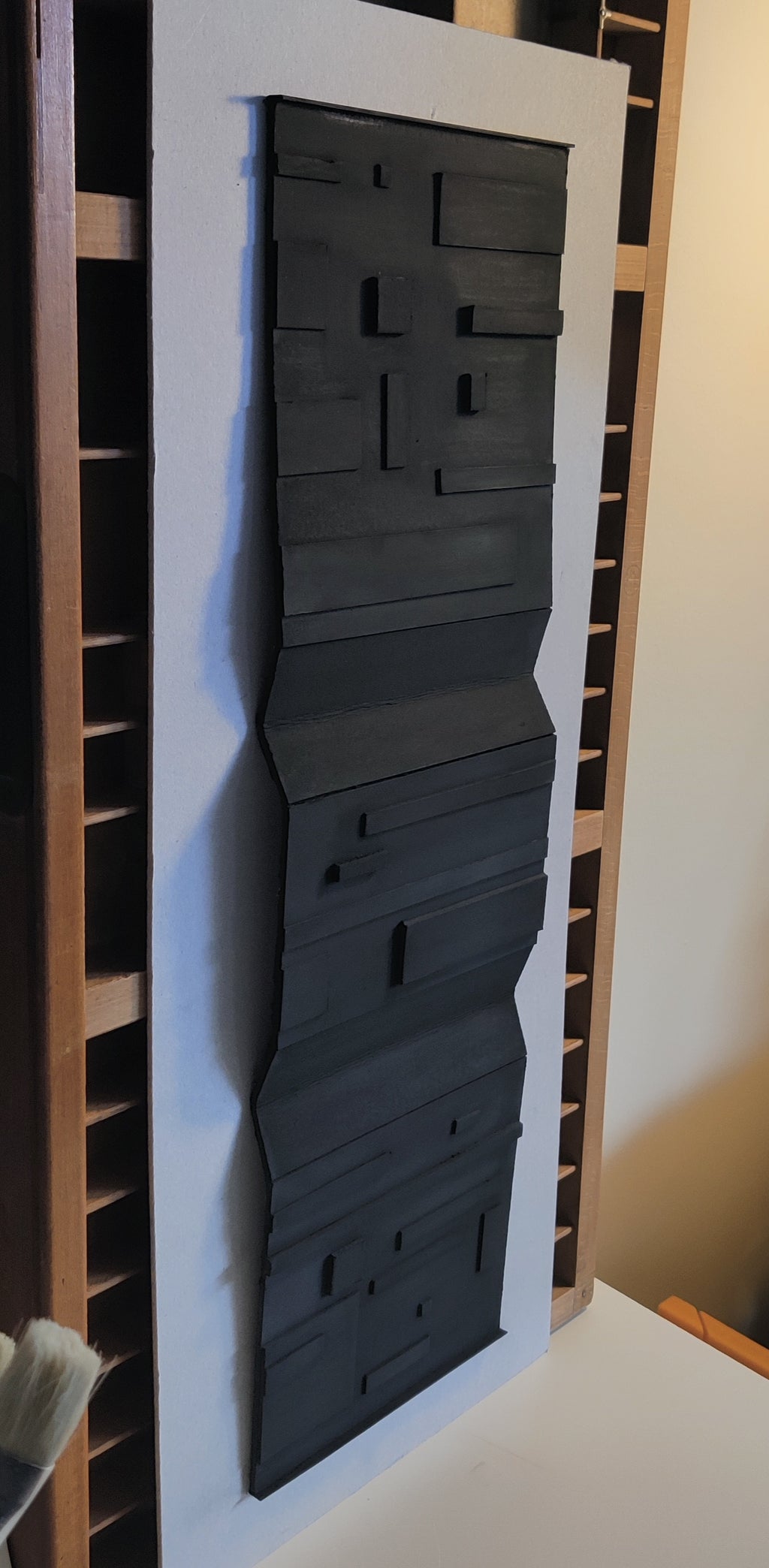 Relief in Black – Original Cardboard Relief Art