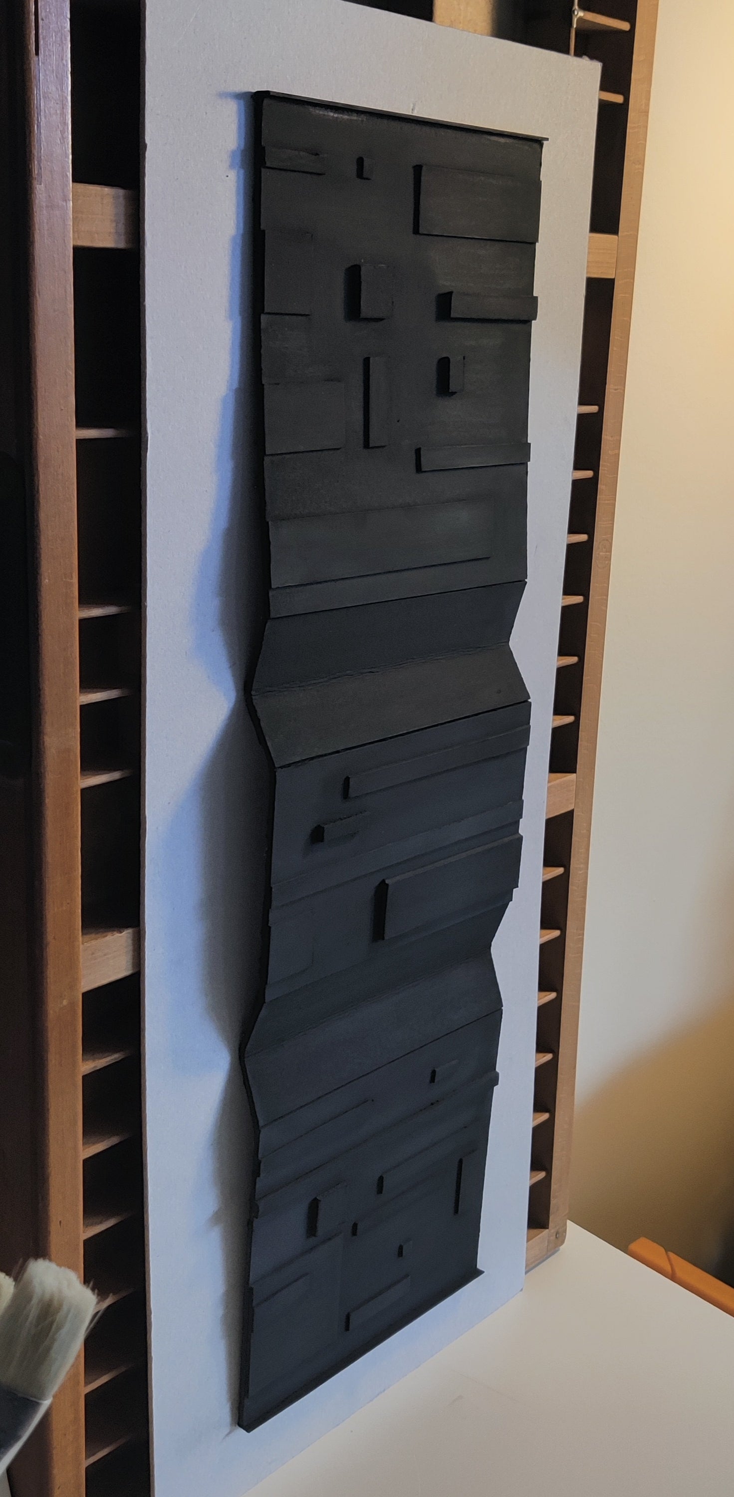 Relief in Black – Original Cardboard Relief Art