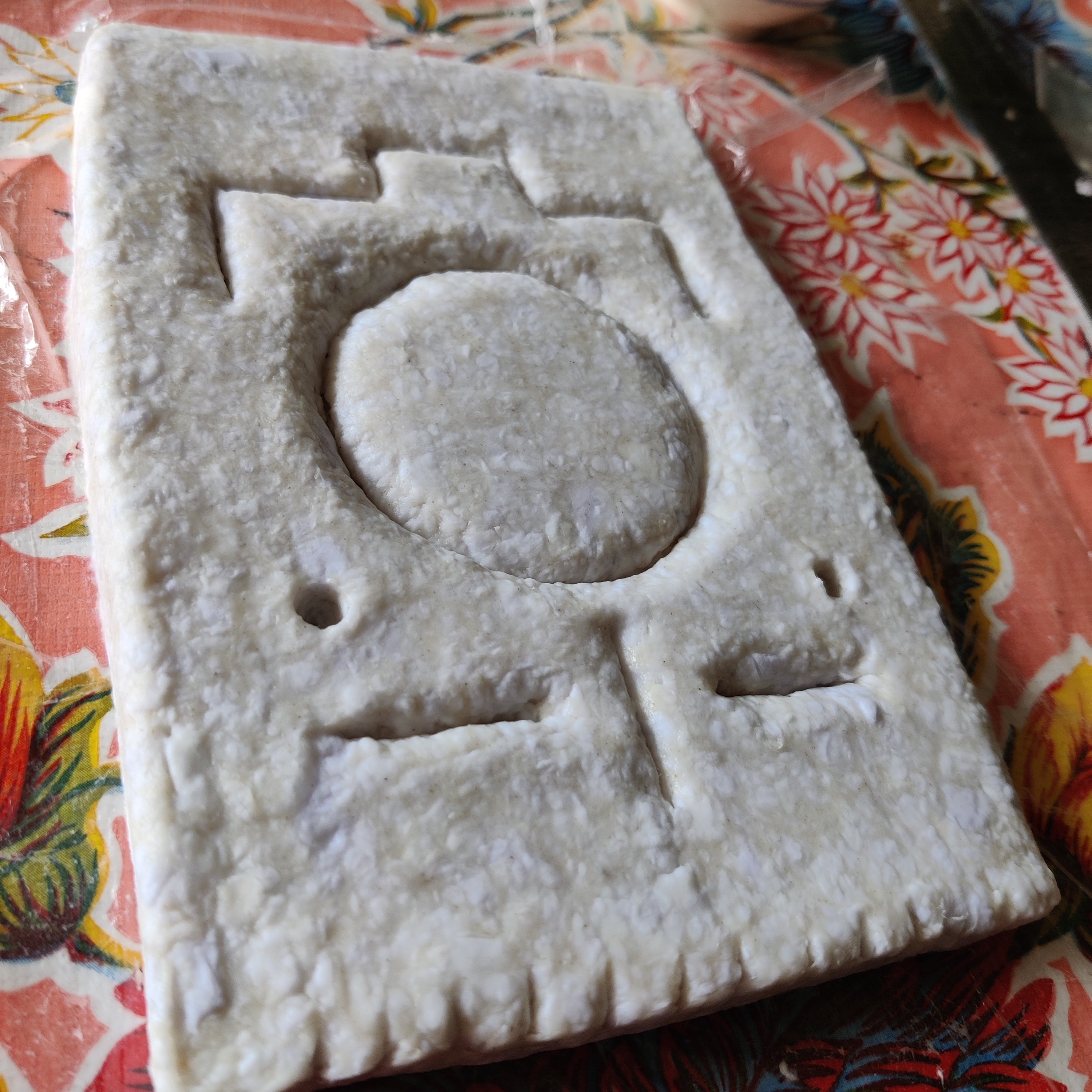 Blue Paper Pulp Relief – Framed Original