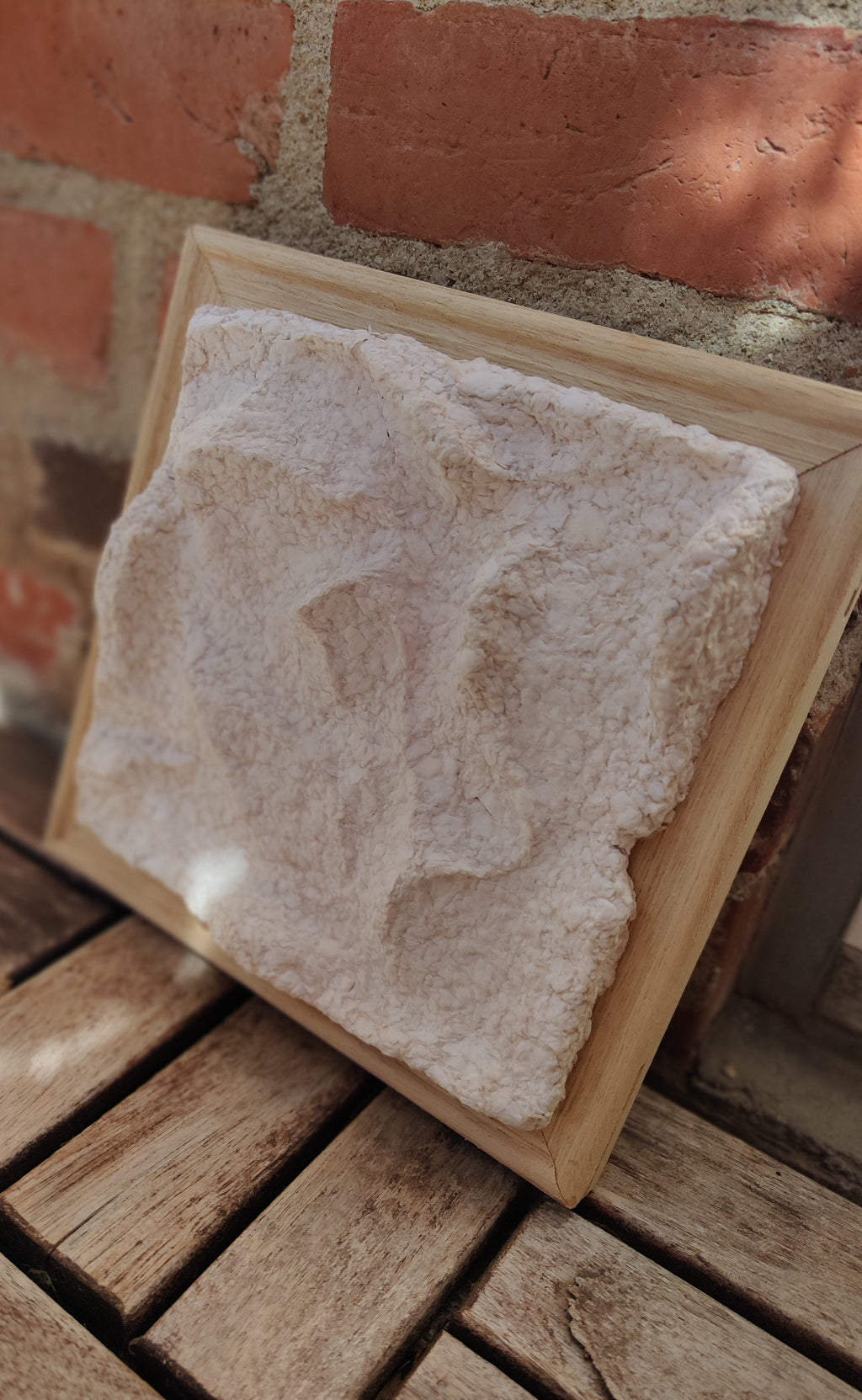 White Relief – Original Paper Pulp Wall Art