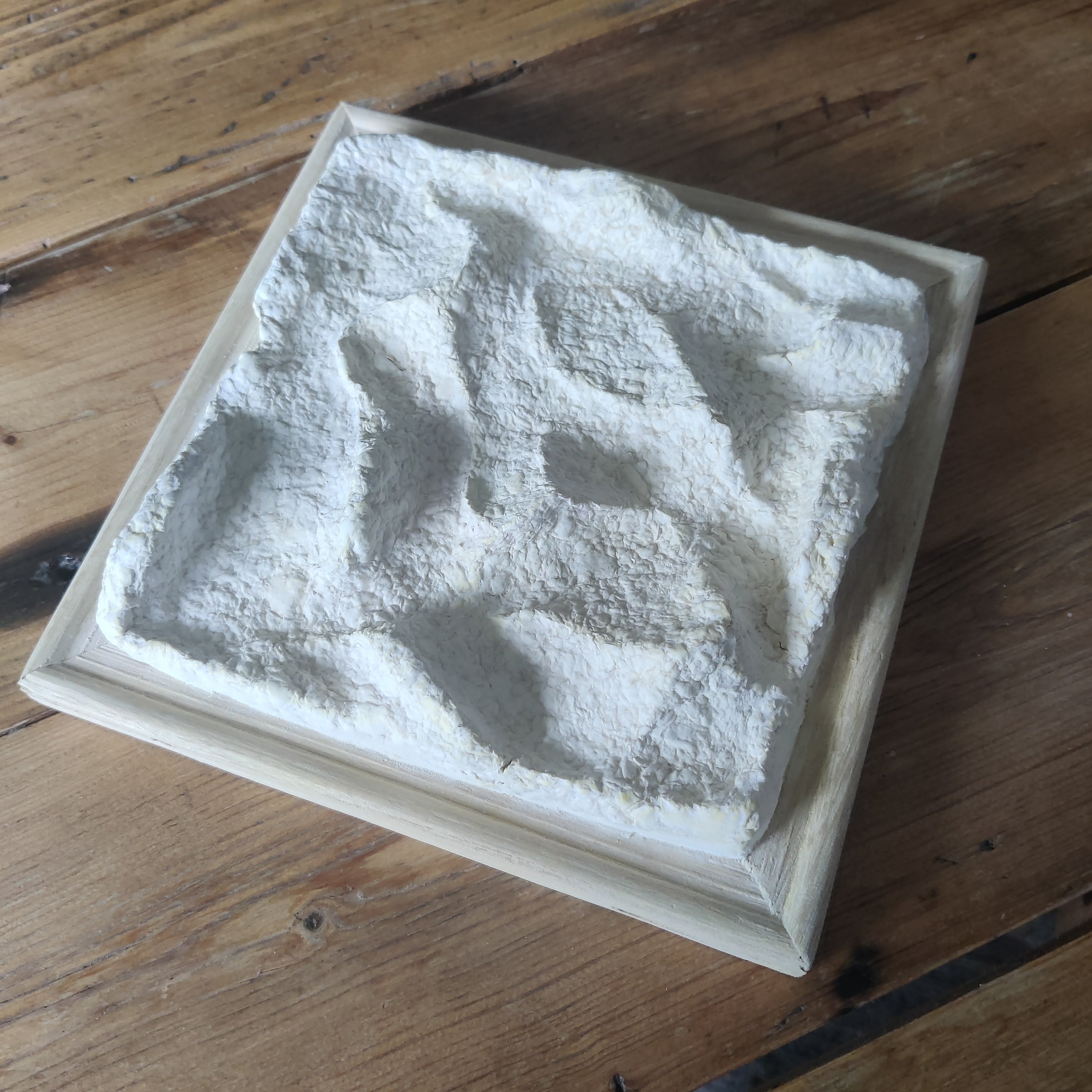 White Relief – Original Paper Pulp Wall Art