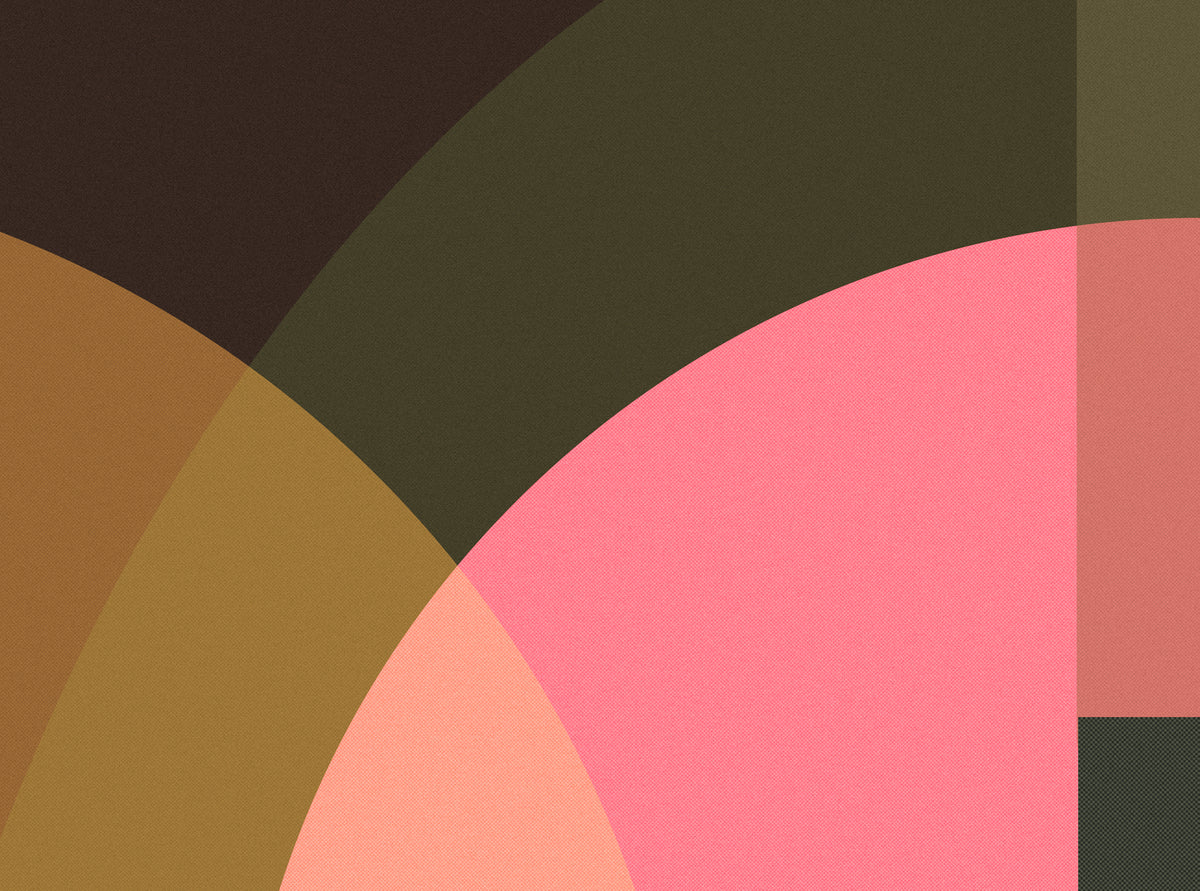Detail of the colours in the Oval Poster by Lisa Ketty
