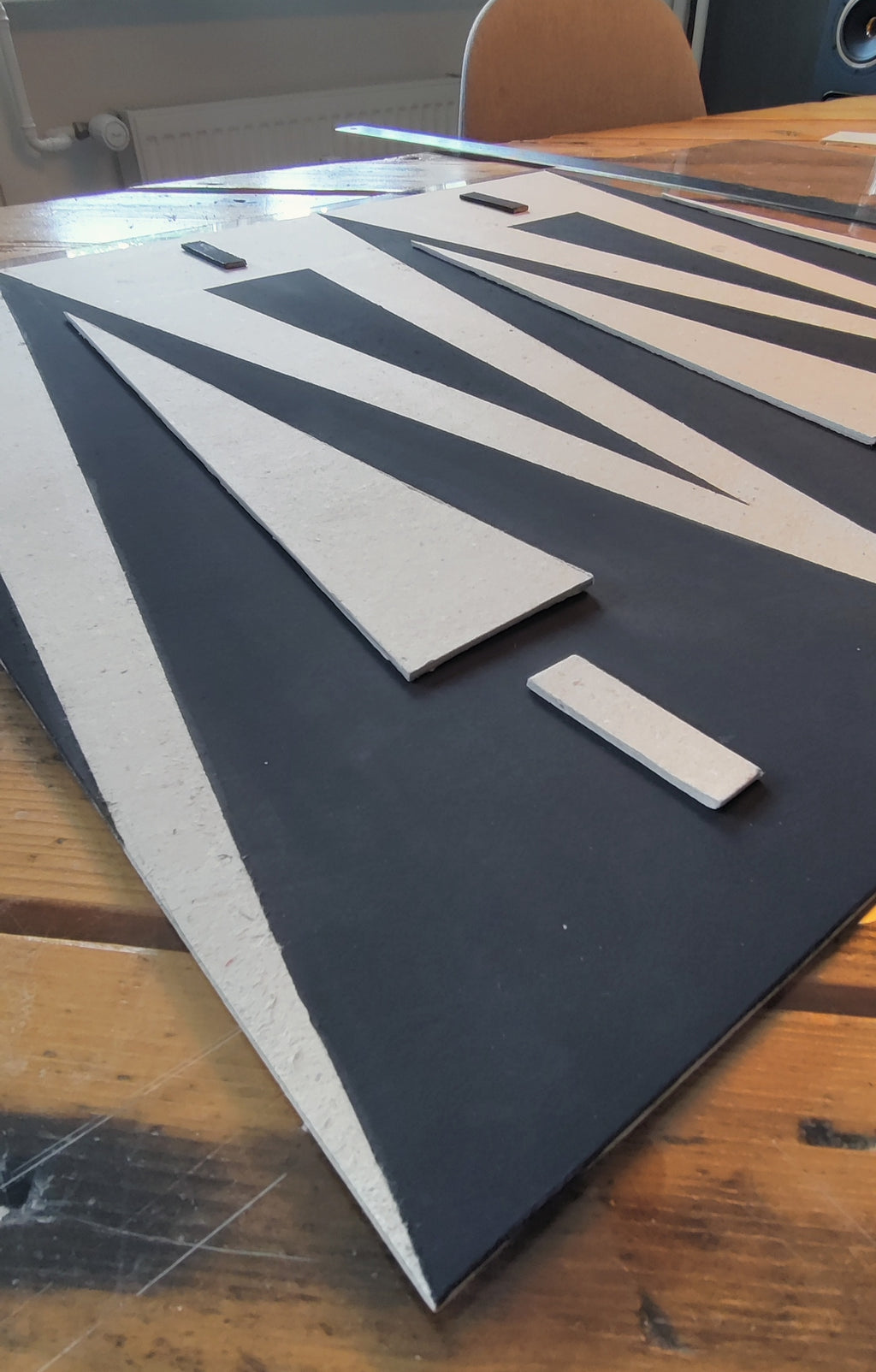 Zig zag artwork close up