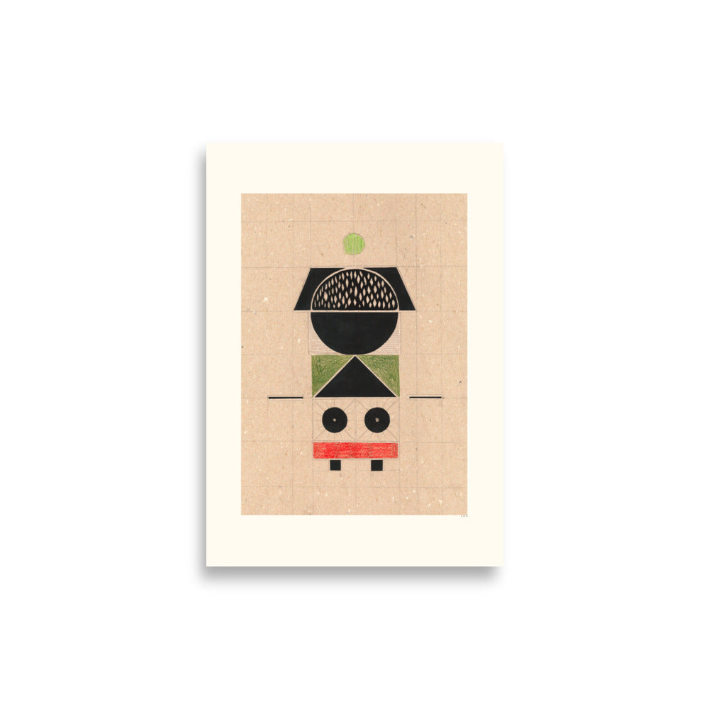 Woman Or Bird Poster – abstract art print by Lisa Ketty