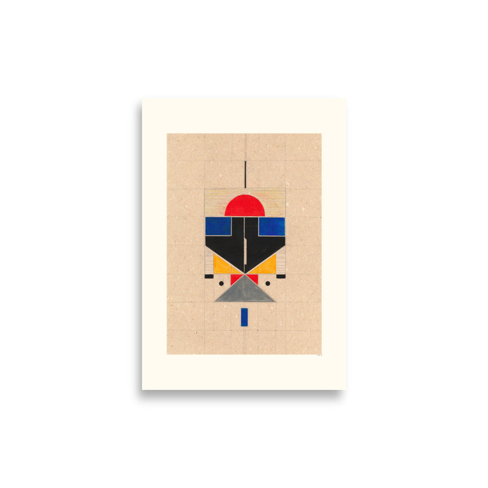 Color Block Totem Poster – art print by Lisa Ketty