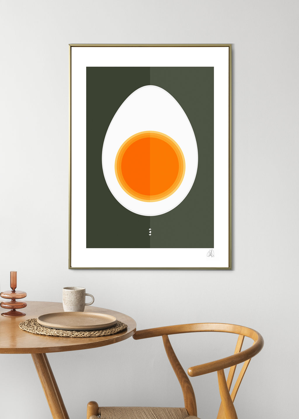 Half Egg Poster by Lisa Ketty in a home interior