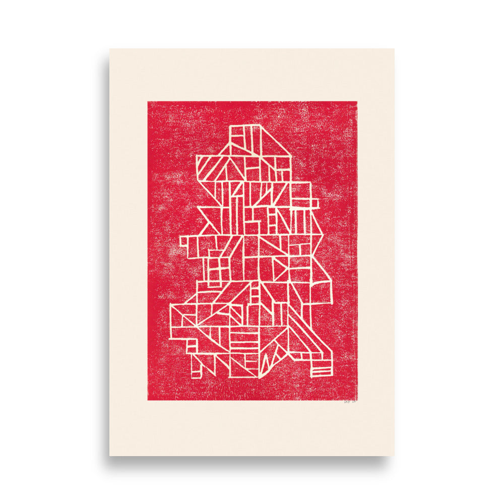Sættekasse Poster by Lisa Ketty, 70 × 100 cm print