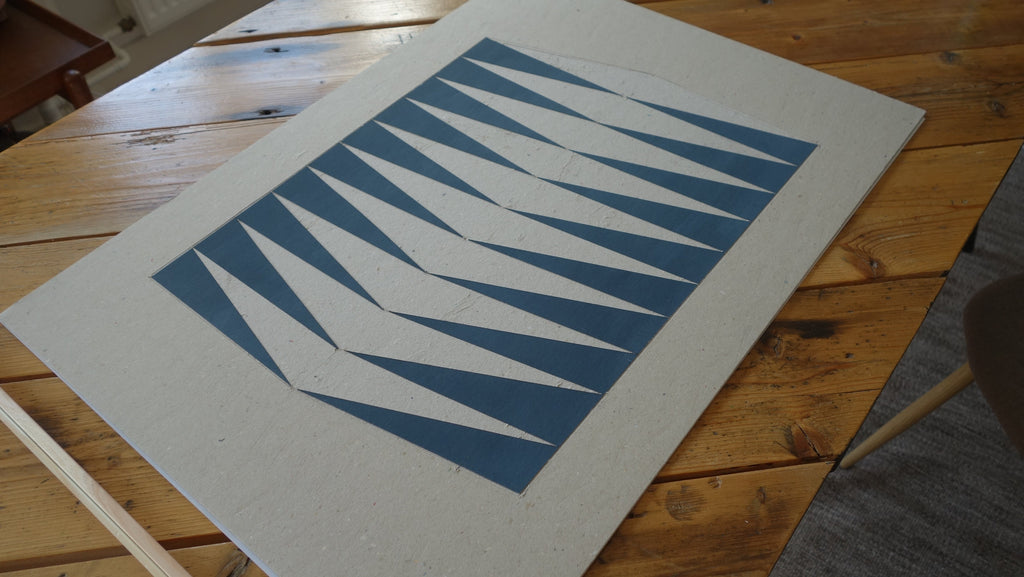 Fishbone cardboard original artwork by Lisa Ketty